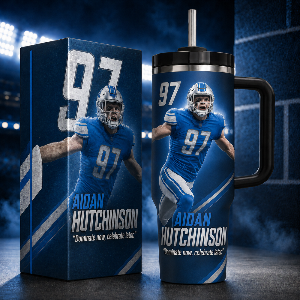 Aidan Hutchinson #97 | Premium NFL Player Heritage 40oz Tumbler