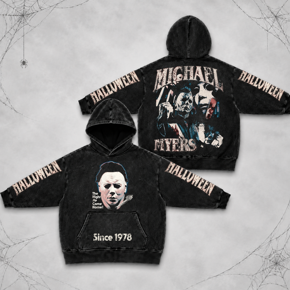 Michael Myers | Premium Halloween Vintage Acid Washed Hoodie Ver 4