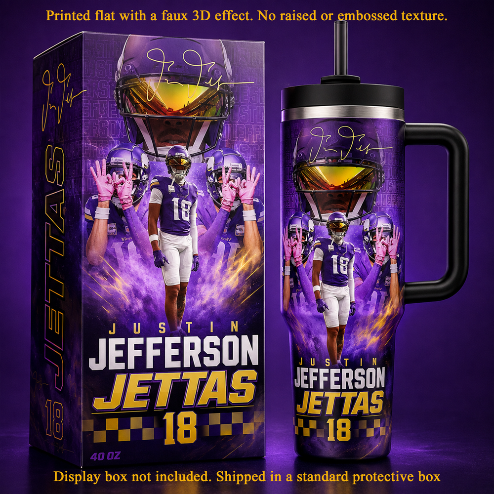 Justin Jefferson Jettas #18 | Premium NFL Player Heritage 40oz Tumbler