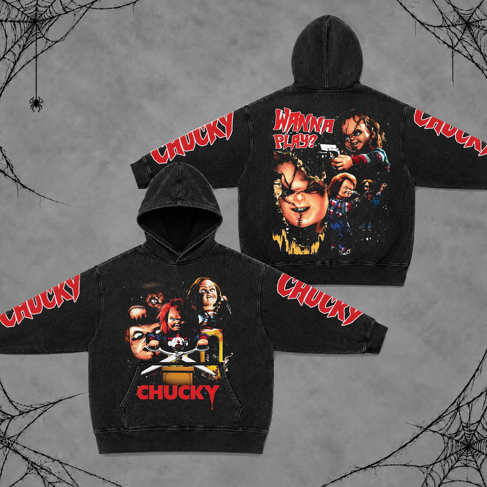Pennywise IT | Premium Halloween Vintage Acid Washed Hoodie