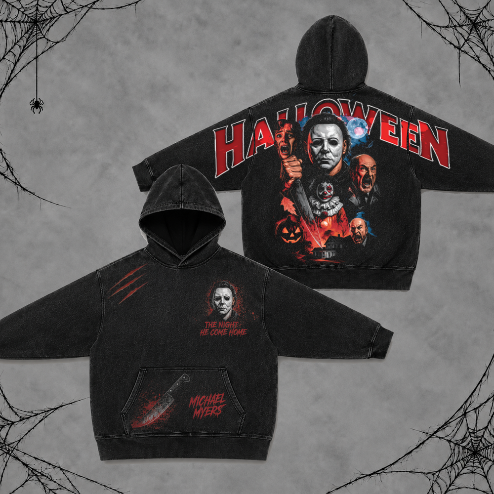Michael Myers | Premium Halloween Vintage Acid Washed Hoodie