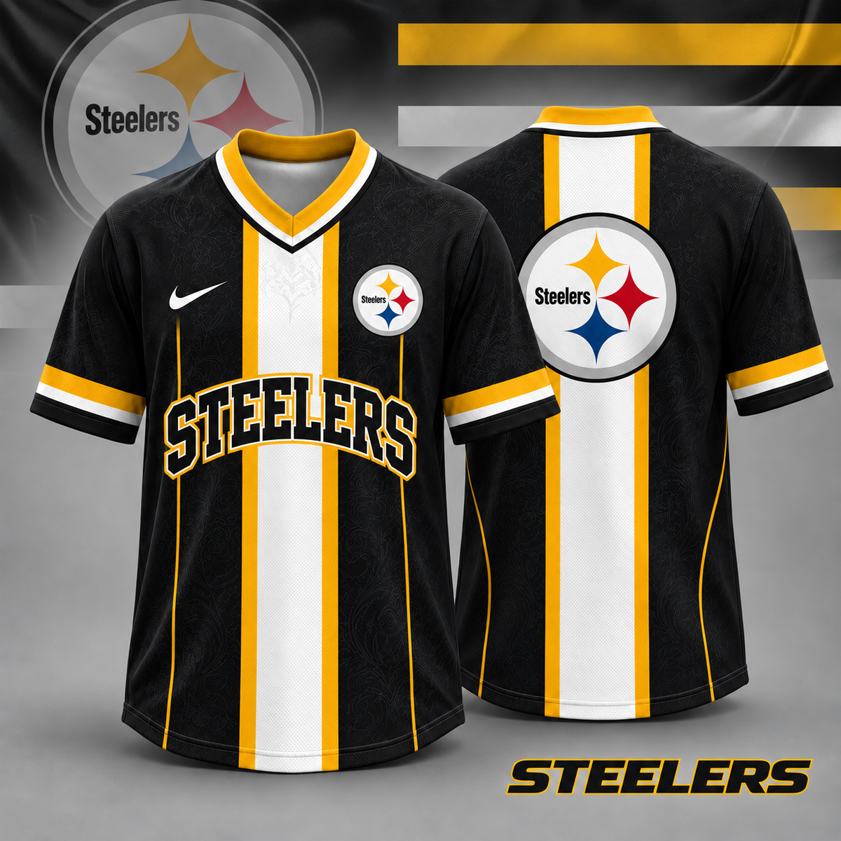 Pittsburgh Steelers | Premium NFL Football Legacy V-Neck Jersey