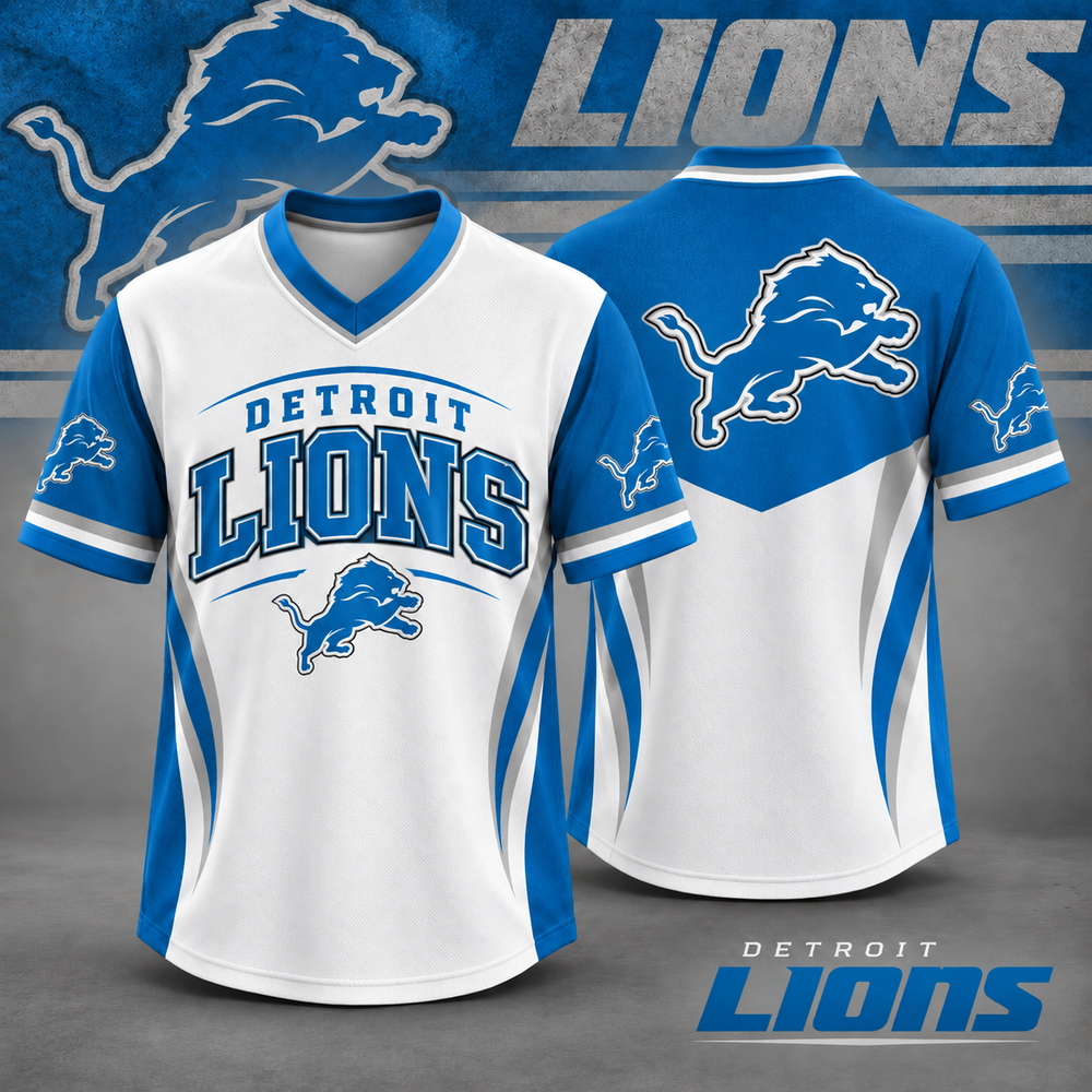 Detroit Lions | Premium NFL Gridiron Heritage V-Neck Jersey