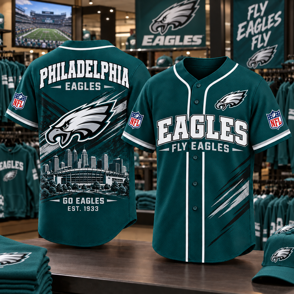 Philadelphia Eagles | Premium NFL Team Heritage Baseball Jersey