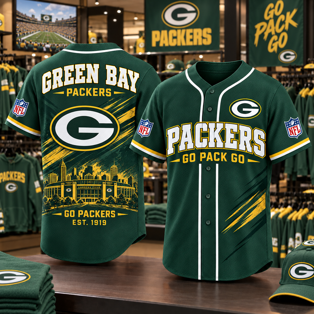 Green Bay Packers | Premium NFL Team Heritage Baseball Jersey (Copy)