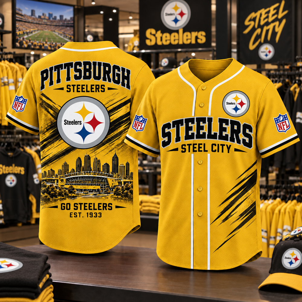 Pittsburgh Steelers | Premium NFL Team Heritage Baseball Jersey