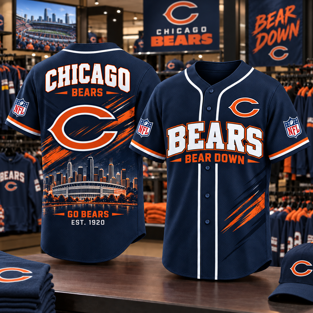 Chicago Bears | Premium NFL Team Heritage Baseball Jersey