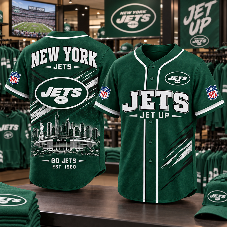 New York Jets | Premium NFL Team Heritage Baseball Jersey