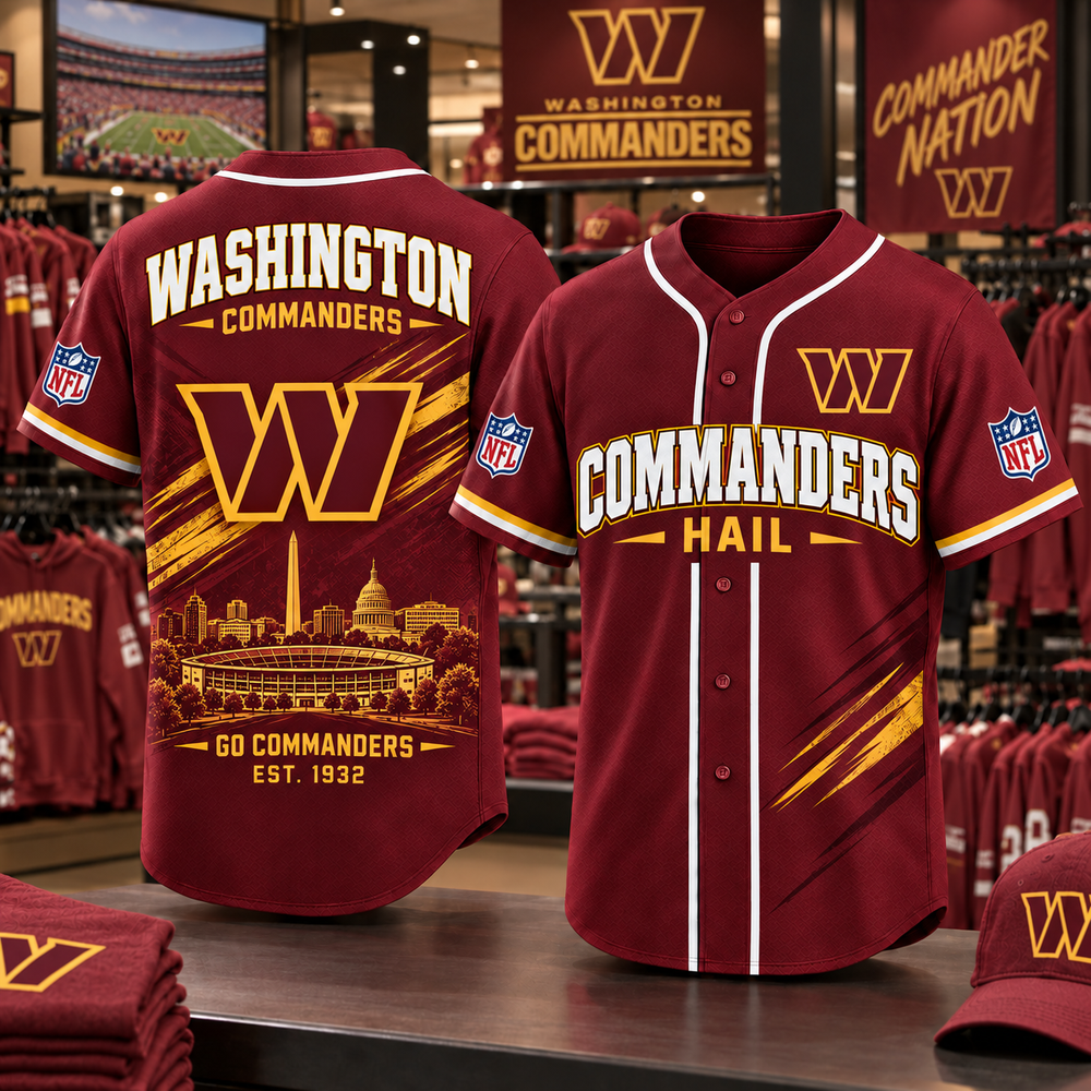 Washington Commanders | Premium NFL Team Heritage Baseball Jersey